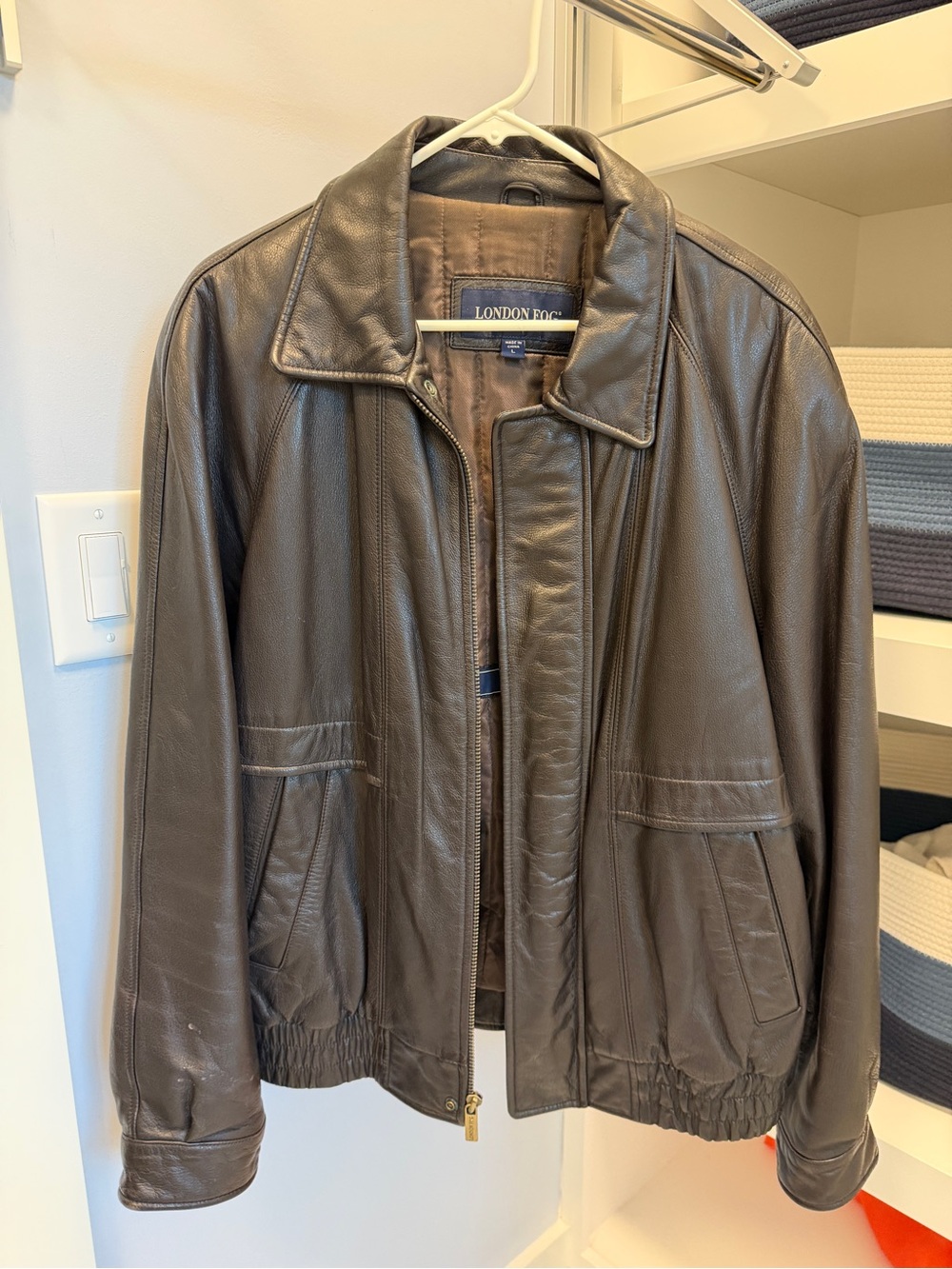 London Fog Genuine Leather Jacket | Men’s L